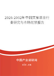 2026-2032年中國文旅基金行業研究與市場前景報告